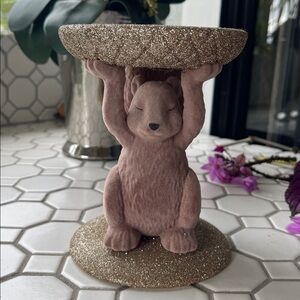 Brown Squirrel Candle Holder